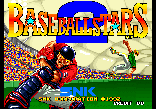 Baseball Stars 2 title screen for Neo Geo
